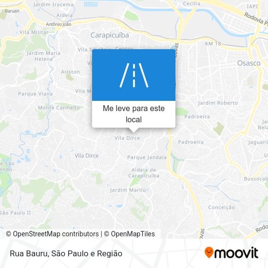 Rua Bauru mapa