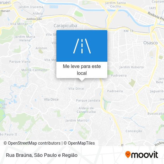 Rua Braúna mapa
