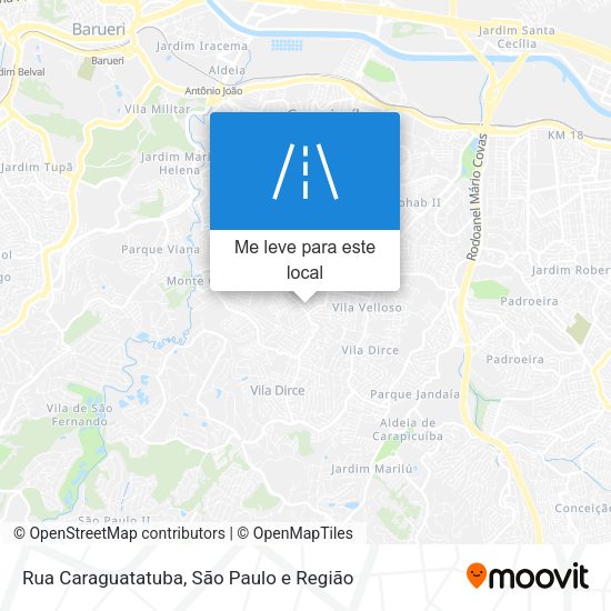 Rua Caraguatatuba mapa