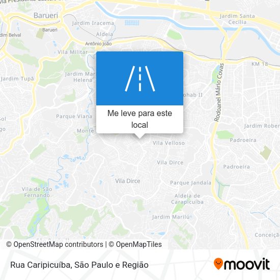 Rua Caripicuíba mapa