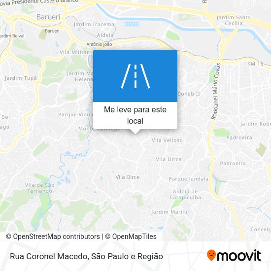Rua Coronel Macedo mapa