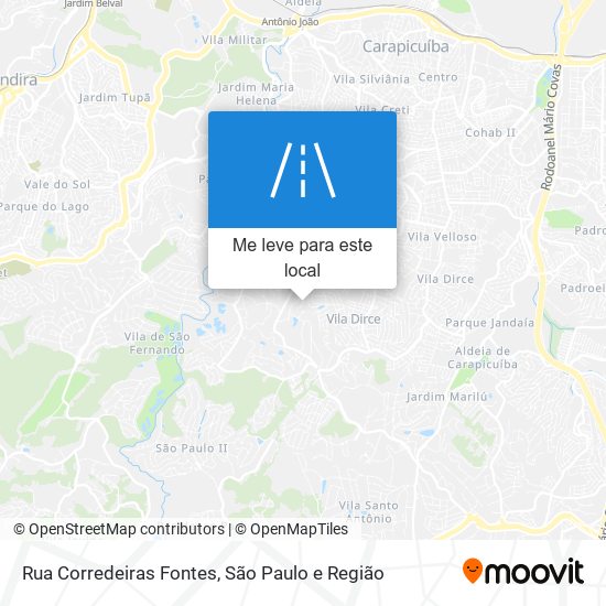 Rua Corredeiras Fontes mapa