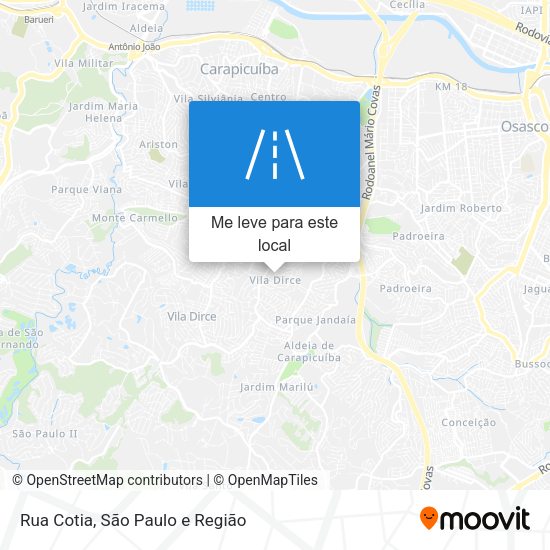Rua Cotia mapa