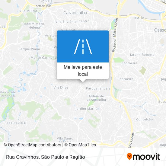 Rua Cravinhos mapa