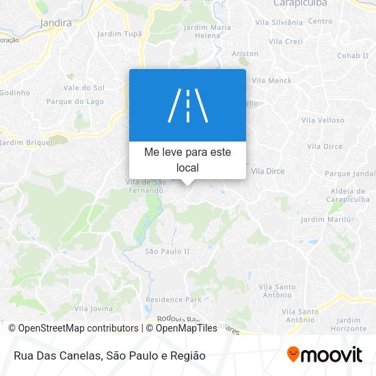 Rua Das Canelas mapa