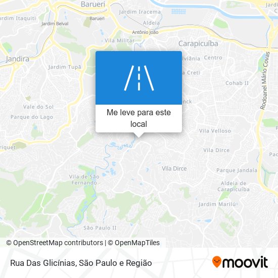 Rua Das Glicínias mapa