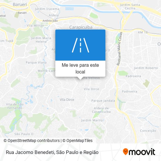 Rua Jacomo Benedeti mapa