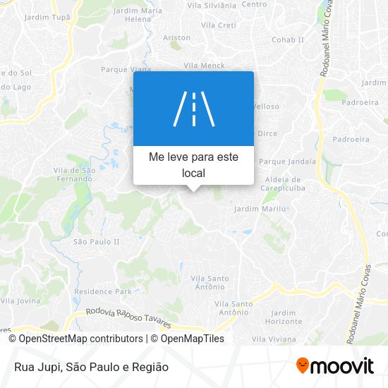 Rua Jupi mapa