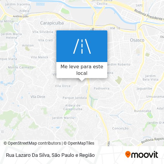 Rua Lazaro Da Silva mapa