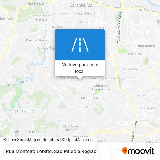 Rua Monteiro Lobato mapa