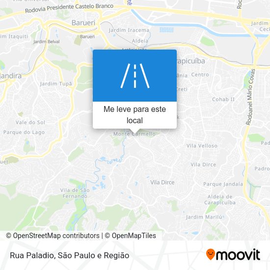 Rua Paladio mapa