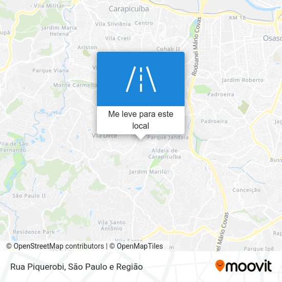 Rua Piquerobi mapa