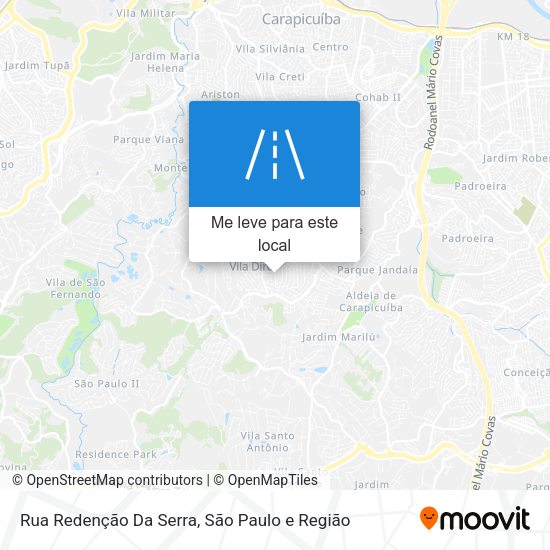 Rua Redenção Da Serra mapa