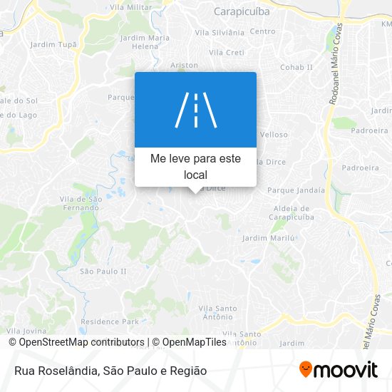 Rua Roselândia mapa