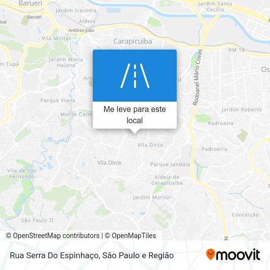 Rua Serra Do Espinhaço mapa