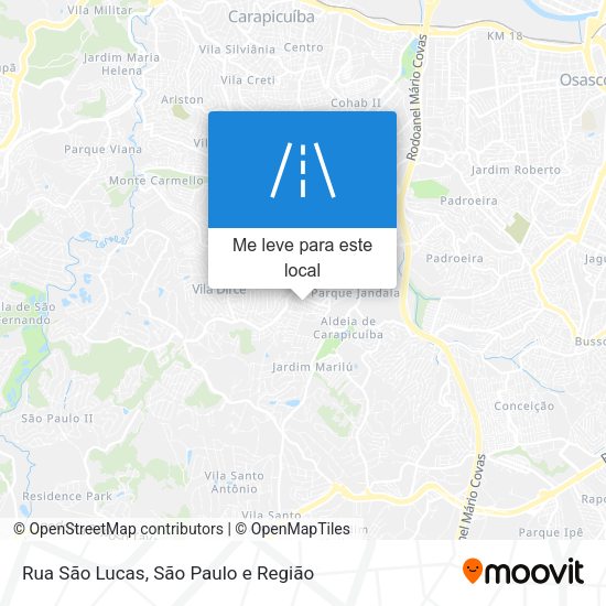 Rua São Lucas mapa