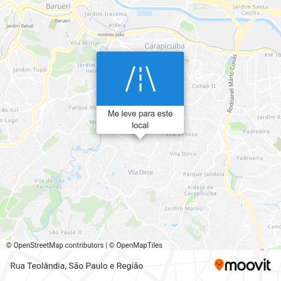 Rua Teolândia mapa