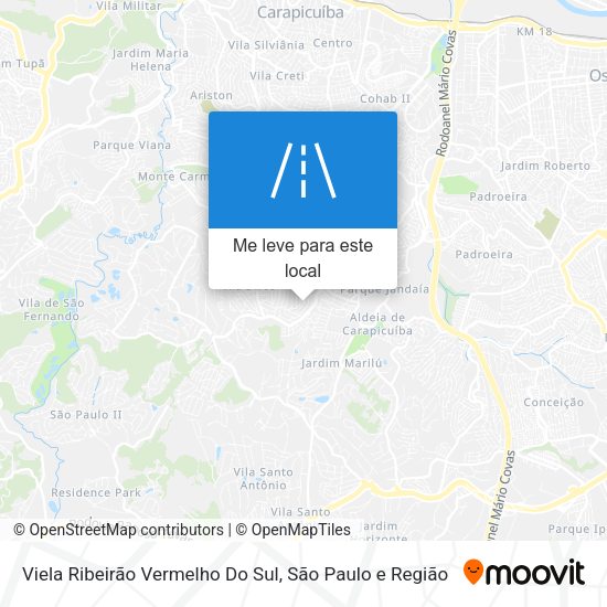 Viela Ribeirão Vermelho Do Sul mapa