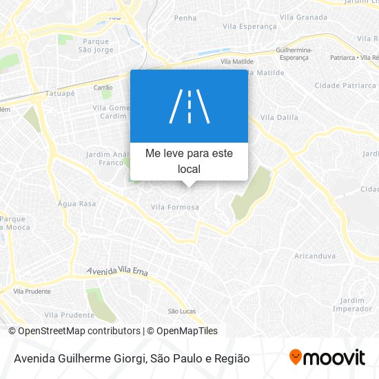 Avenida Guilherme Giorgi mapa