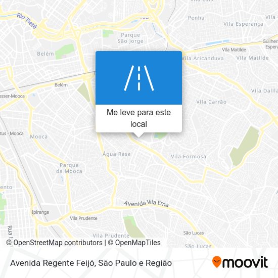 Avenida Regente Feijó mapa