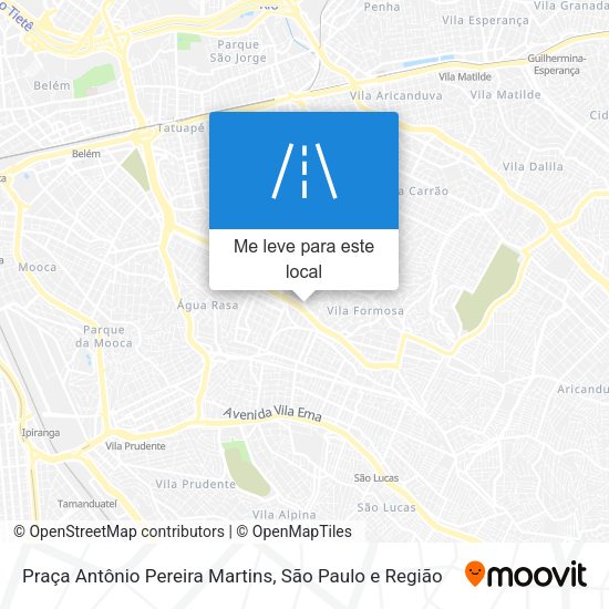 Praça Antônio Pereira Martins mapa