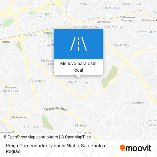 Praça Comendador Tadashi Nishii mapa