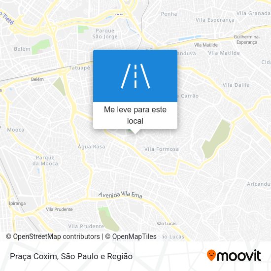 Praça Coxim mapa
