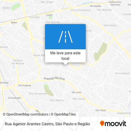 Rua Agenor Arantes Castro mapa