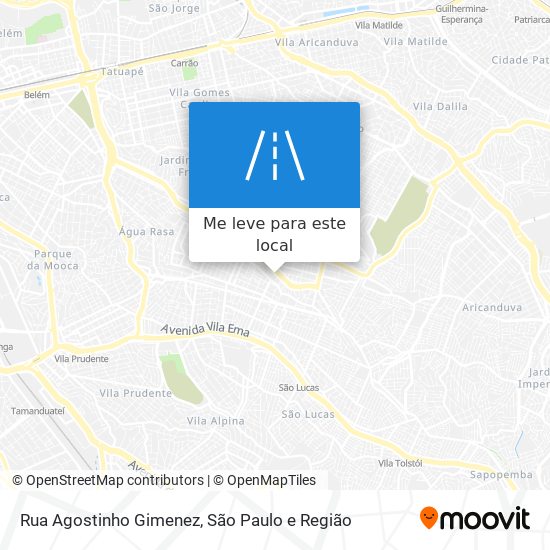 Rua Agostinho Gimenez mapa