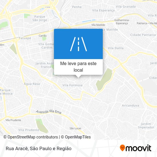 Rua Aracê mapa