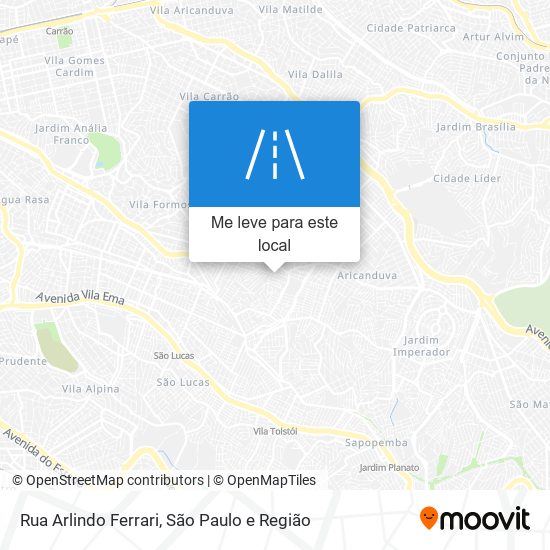 Rua Arlindo Ferrari mapa