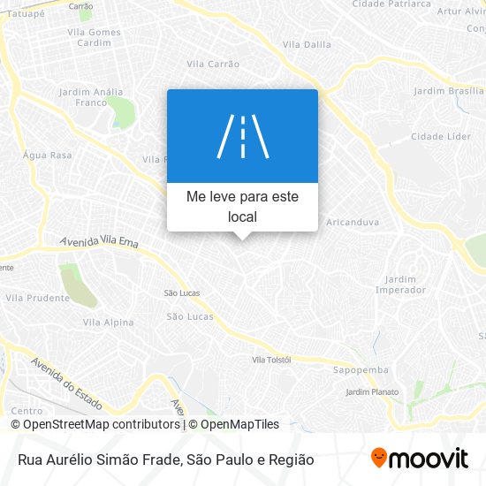 Rua Aurélio Simão Frade mapa