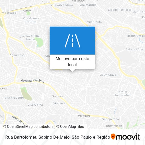 Rua Bartolomeu Sabino De Melo mapa