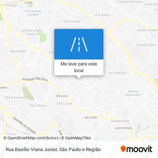 Rua Basílio Viana Junior mapa