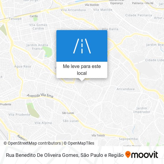 Rua Benedito De Oliveira Gomes mapa