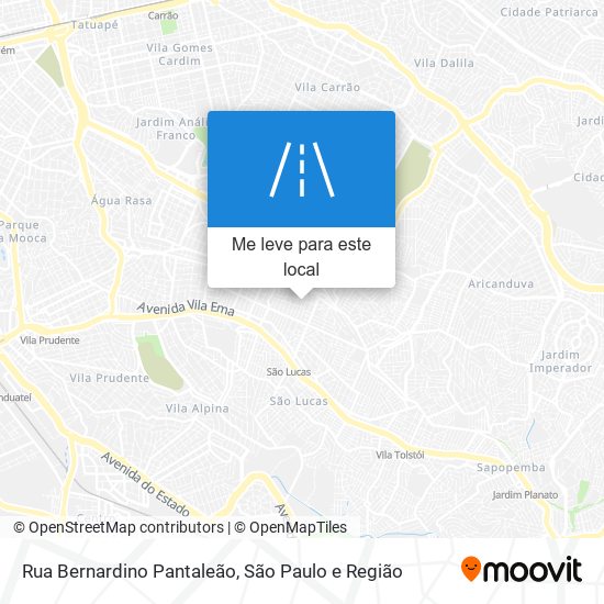 Rua Bernardino Pantaleão mapa