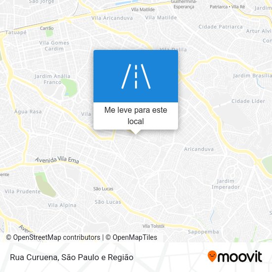 Rua Curuena mapa