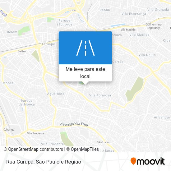 Rua Curupá mapa