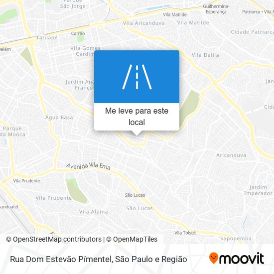 Rua Dom Estevão Pímentel mapa