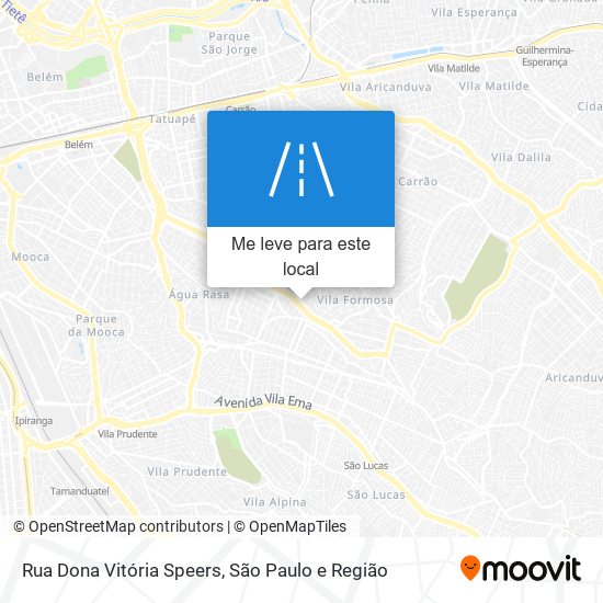 Rua Dona Vitória Speers mapa