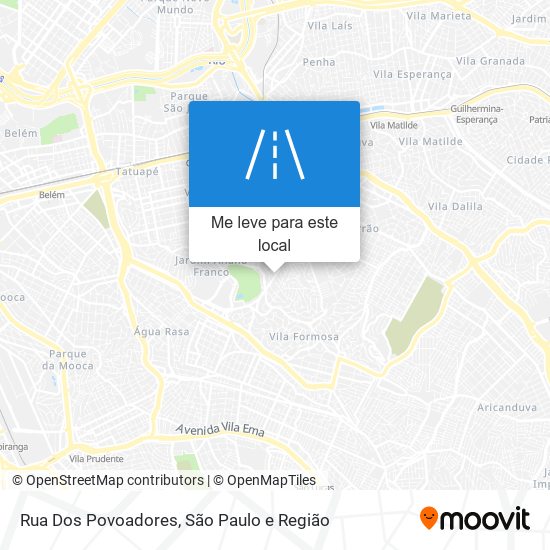 Rua Dos Povoadores mapa