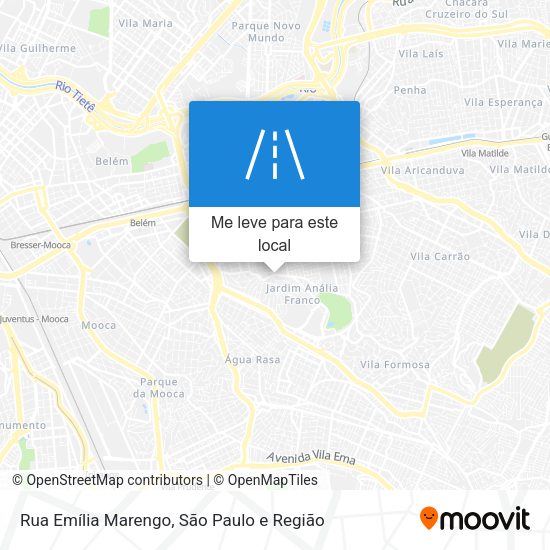 Rua Emília Marengo mapa