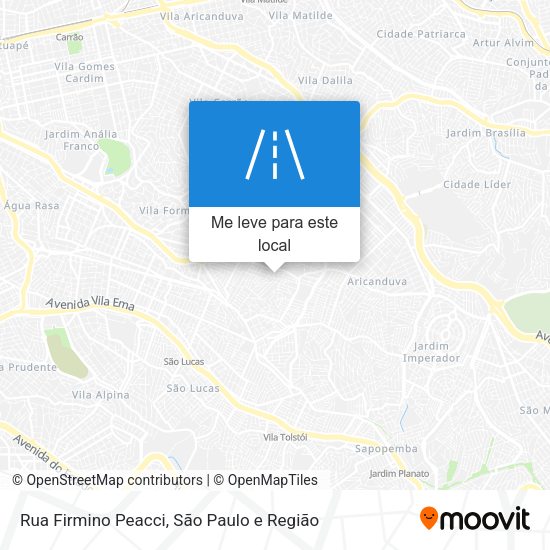 Rua Firmino Peacci mapa