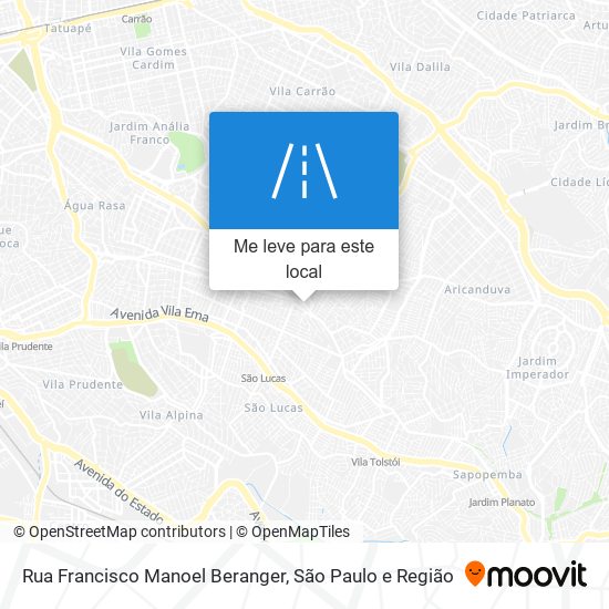 Rua Francisco Manoel Beranger mapa