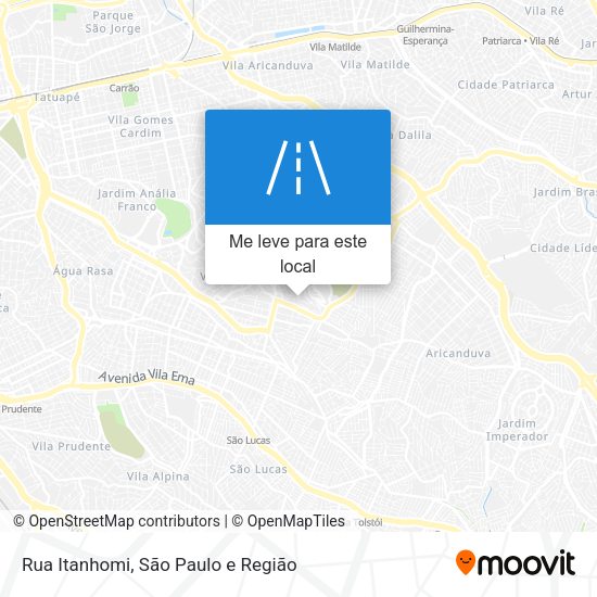 Rua Itanhomi mapa
