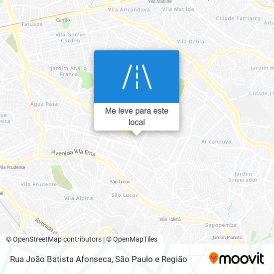 Rua João Batista Afonseca mapa