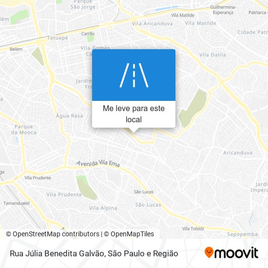 Rua Júlia Benedita Galvão mapa