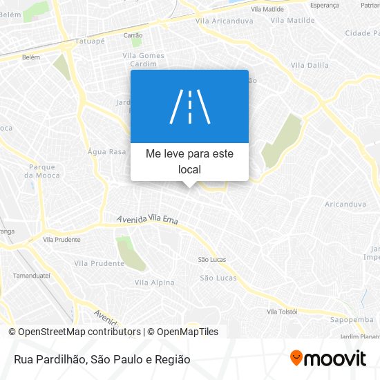 Rua Pardilhão mapa