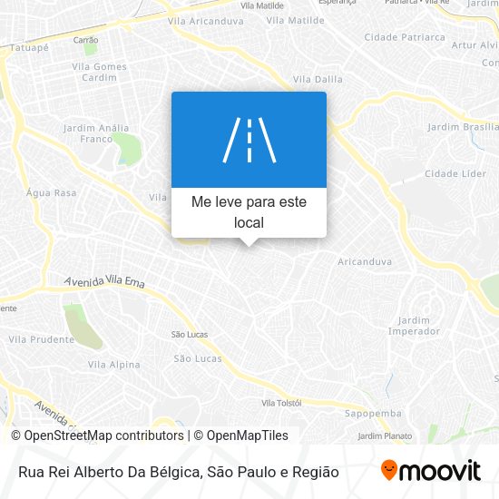 Rua Rei Alberto Da Bélgica mapa