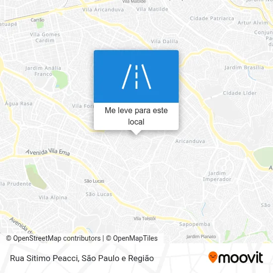 Rua Sitimo Peacci mapa